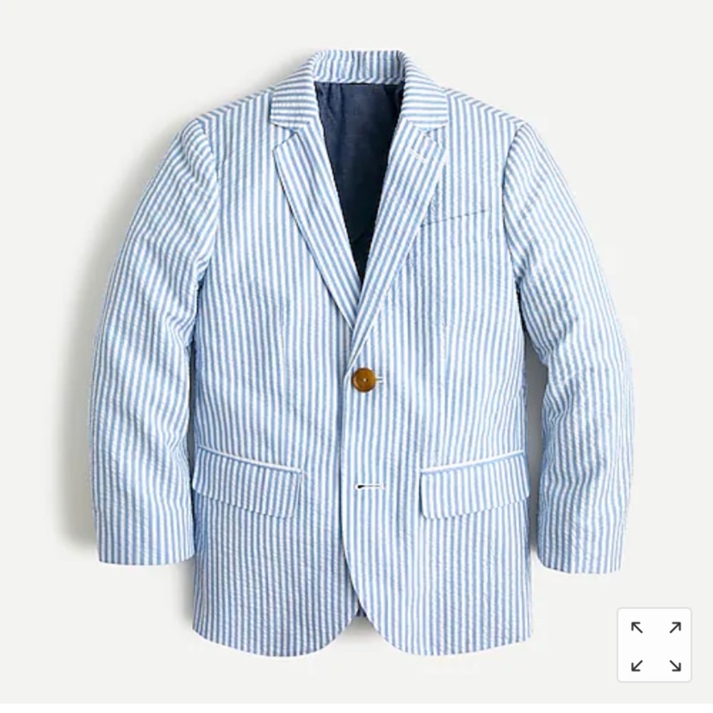 COPY - Cotton Ludlow seersucker 2-peice boys suit LIKENEW